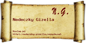 Nedeczky Gizella névjegykártya