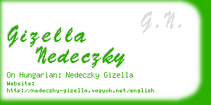 gizella nedeczky business card